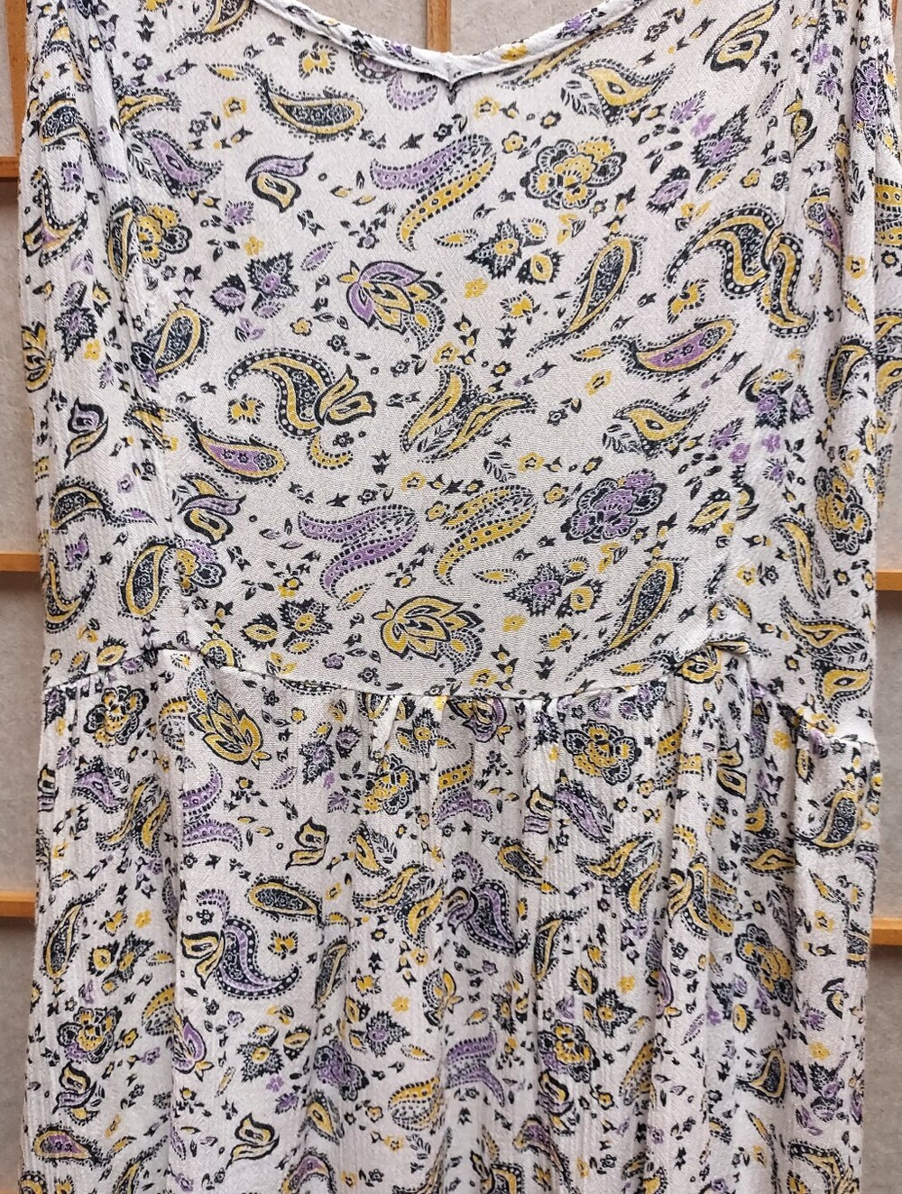 🔮 H&M Divided Paisley Boho Handkerchief Flowy Dress Womens XS Juniors S - Picture 2 of 5
